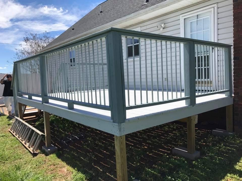 Finished painted deck