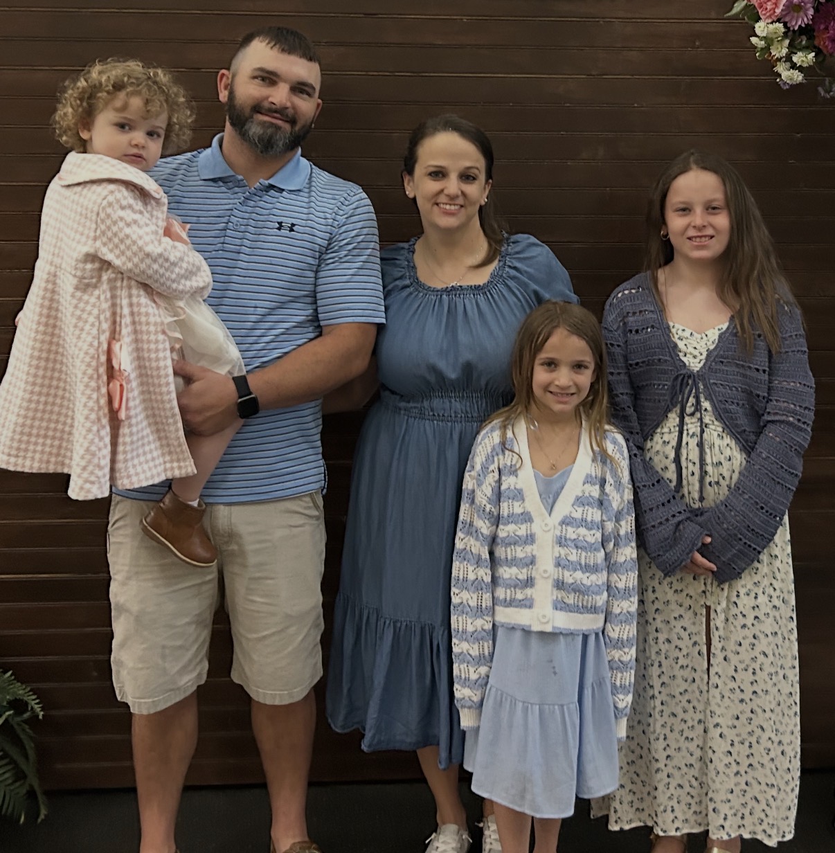 Mike Carlton with his family