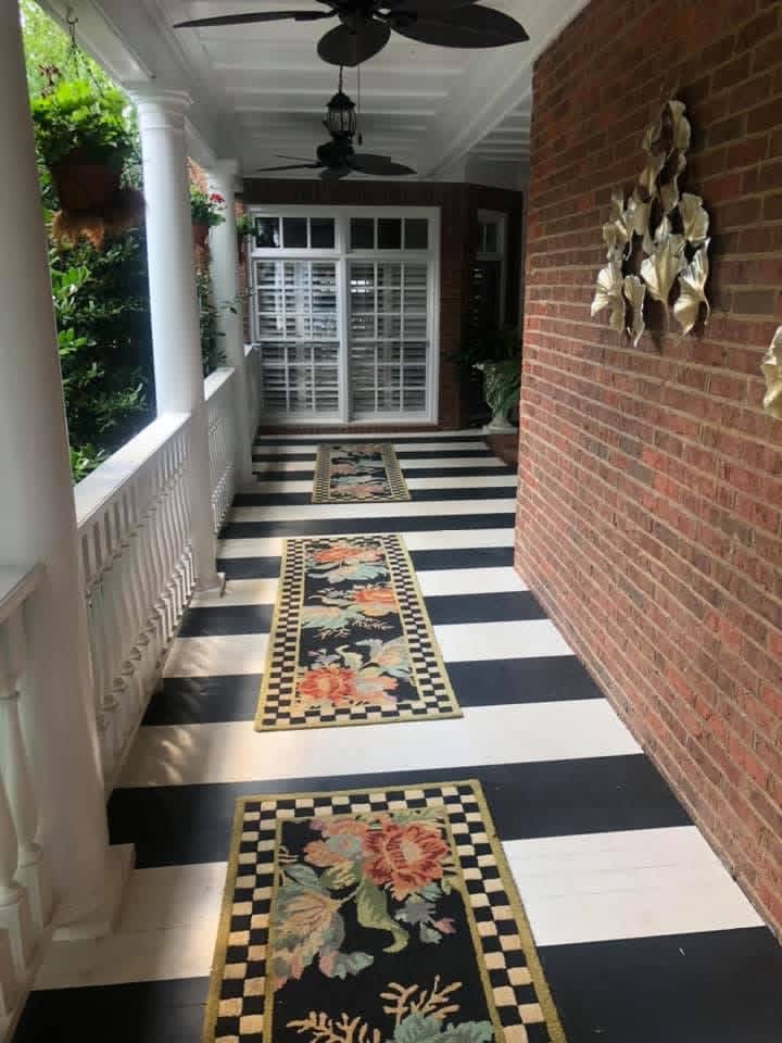 Porch floor before specialty finish